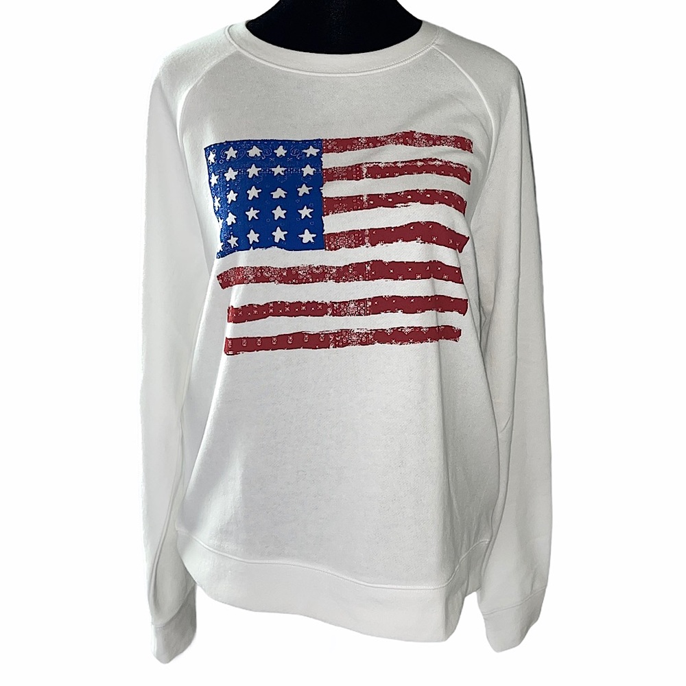 Lucky Brand American Flag Pull Over Top - Picture 1 of 4